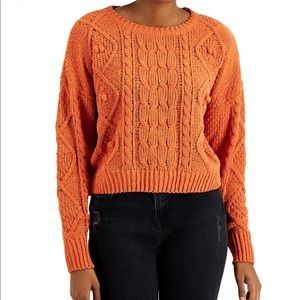 Cable-knit chenille sweater by Sugar Moon